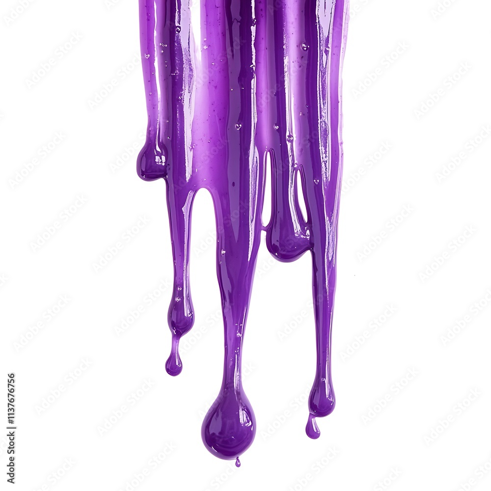 Purple sleaze pouring, slime dripping isolated on white background
Purple sleaze pouring, slime dripping isolated on white background