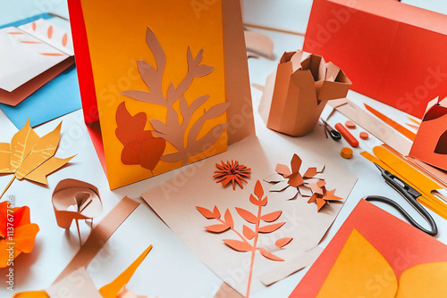  a diy paper craft project featuring various handmade paper decorations an photo