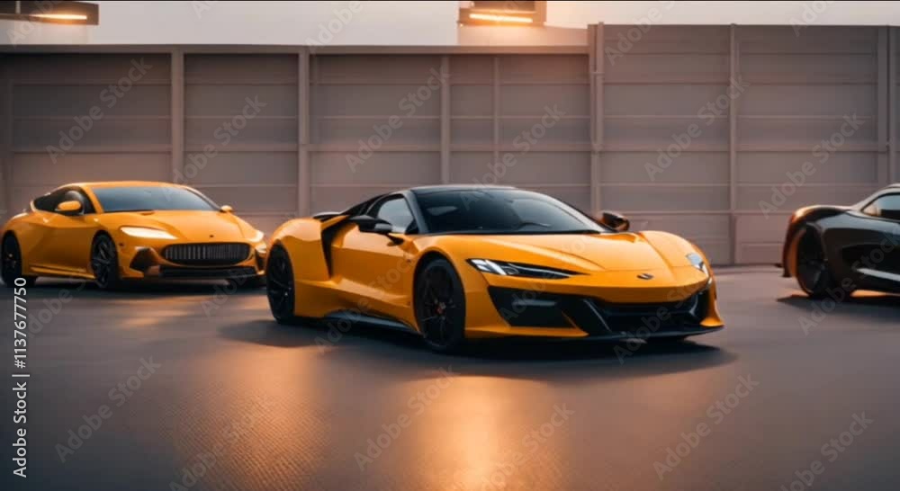 yellow car on the street