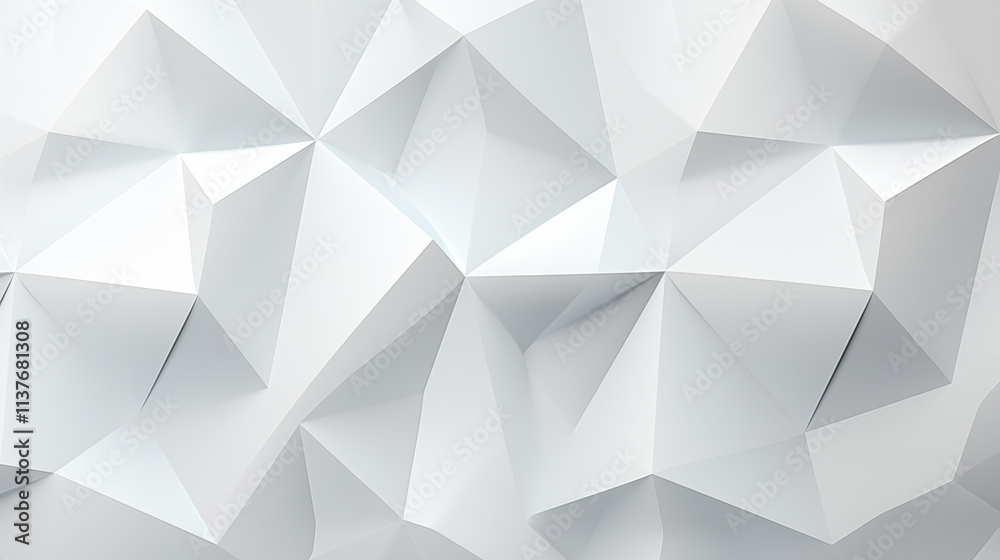Abstract minimalist geometric triangle lowpoly mosaic pattern. White triangular abstract background. Abstract minimalist geometric triangle lowpoly mosaic pattern. White triangular abstract background.