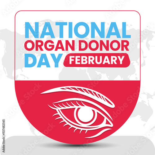 vector illustration for NATIONAL ORGAN DONOR DAY social media post background