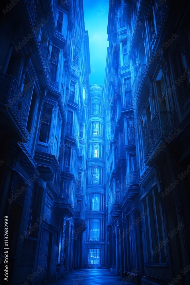 Enchanting Sapphire Alleyway A Mystical Urban into the Heart of Timeless Architecture Enchanting Sapphire Alleyway A Mystical Urban into the Heart of Timeless Architecture