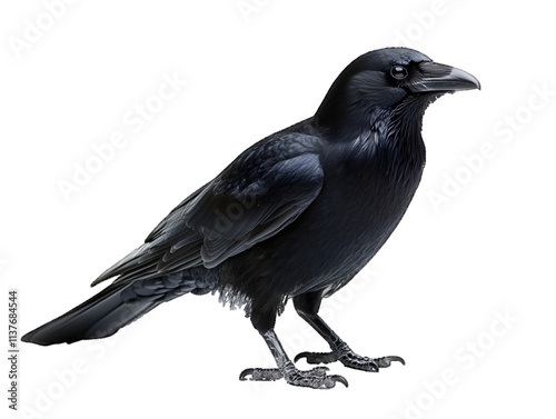 Carrion Crow Corvus corone isolated on a white or transparent background


