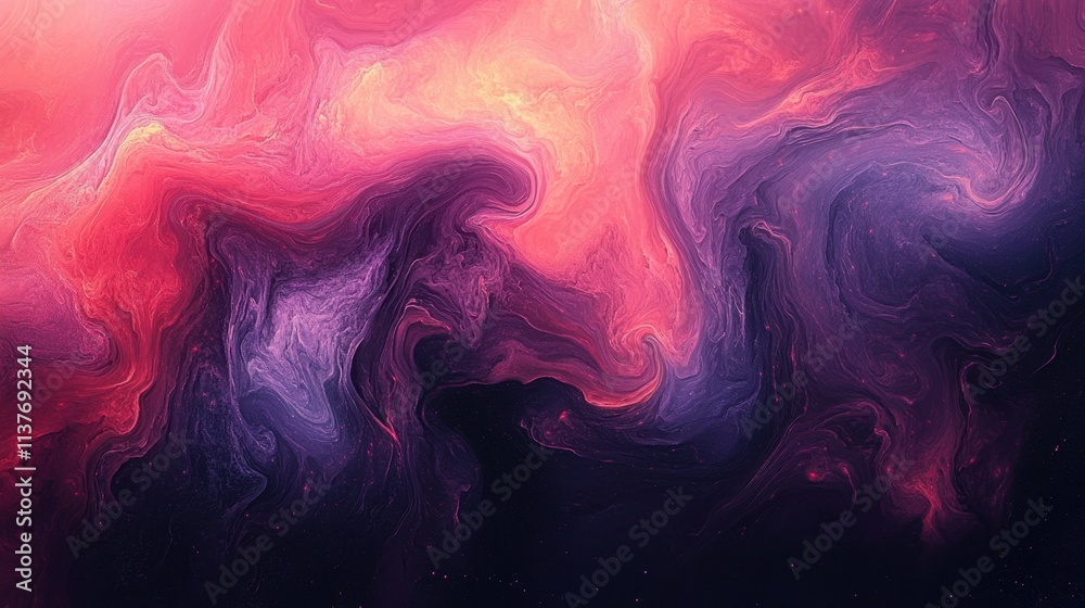 Abstract cosmic swirl in pink and purple hues creating a nebula-like effect Abstract cosmic swirl in pink and purple hues creating a nebula-like effect