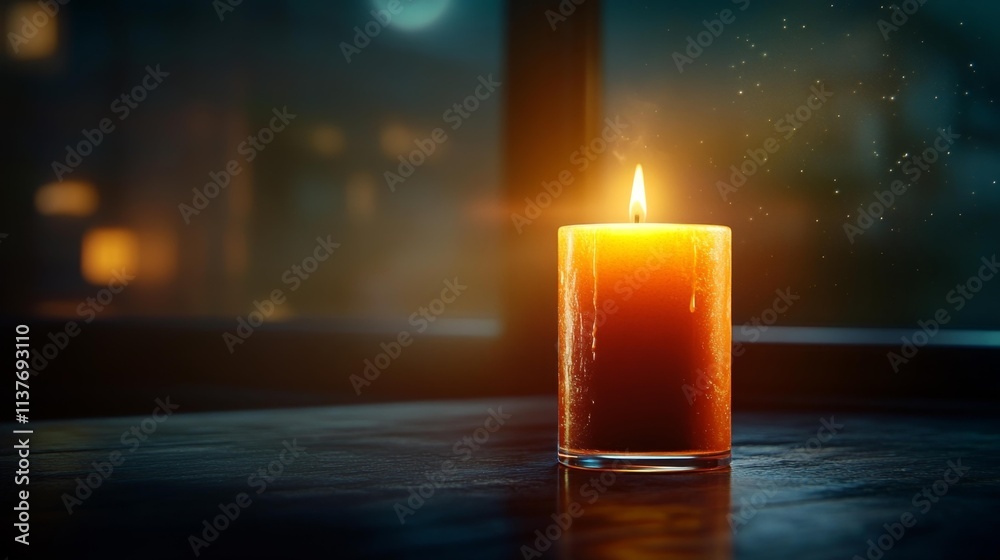 custom made wallpaper toronto digitalCandlelight in a Dark Room: A Symbol of Tolerance. Generative AI