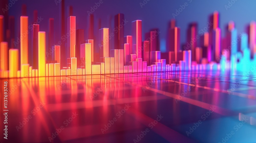 Neon Cityscape: Abstract Digital Art Neon Cityscape: Abstract Digital Art