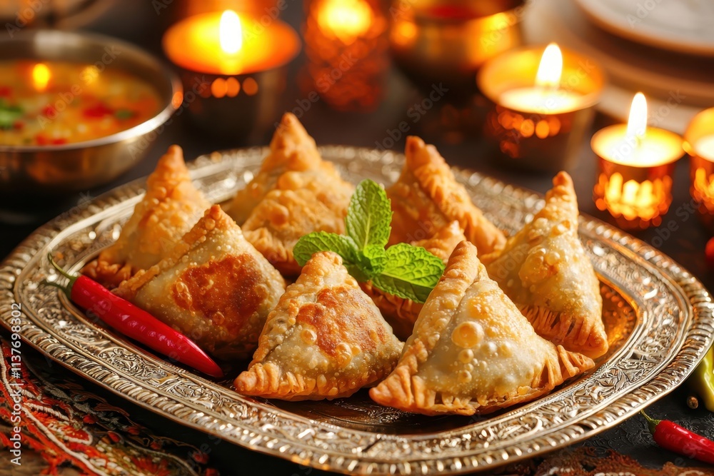 Golden Samosas & Candlelight Delight Golden Samosas & Candlelight Delight