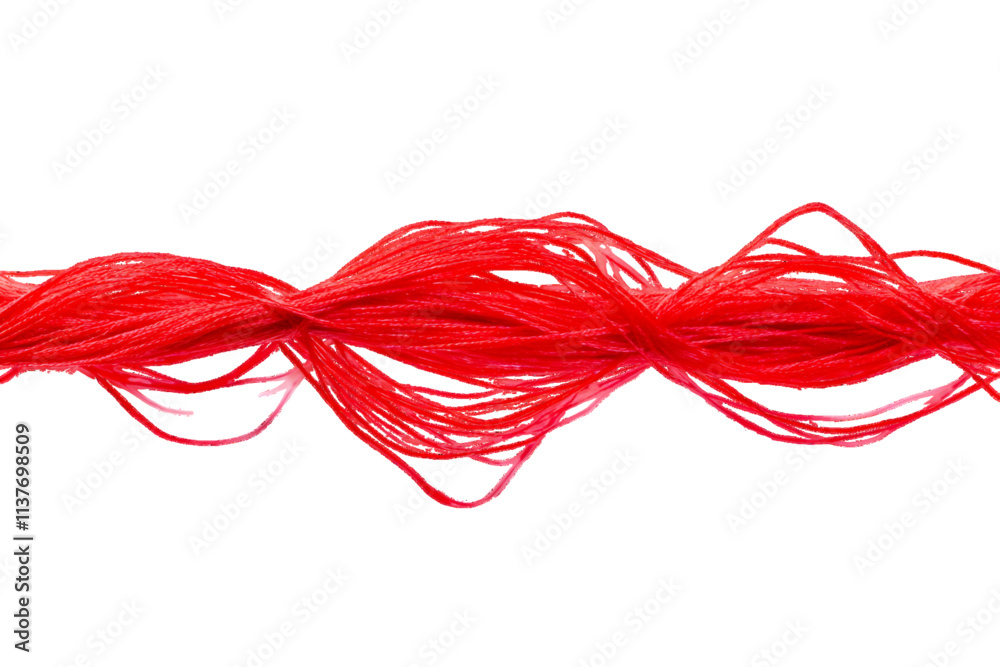 Red strings, thread isolated on white or transparent background and texture, with clipping path
Red strings, thread isolated on white or transparent background and texture, with clipping path