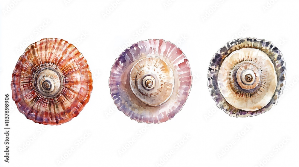 Watercolor Seashells: A Captivating Coastal Collection Watercolor Seashells: A Captivating Coastal Collection