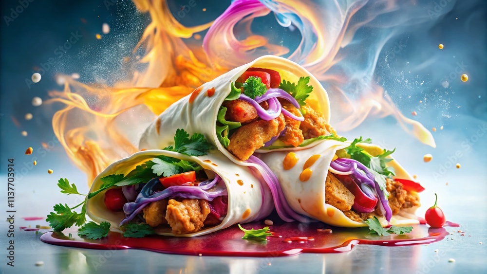 Surreal Shawarma & Shaverma Photography: Whimsical Food Images, Dreamlike Cuisine, Fantasy Food Art, White Background Surreal Shawarma & Shaverma Photography: Whimsical Food Images, Dreamlike Cuisine, Fantasy Food Art, White Background