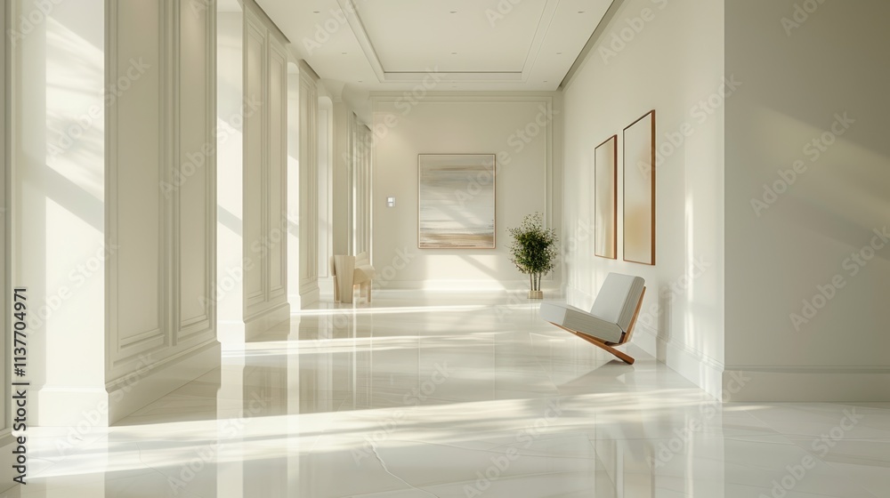 Serene Minimalist Hallway Interior Design Serene Minimalist Hallway Interior Design