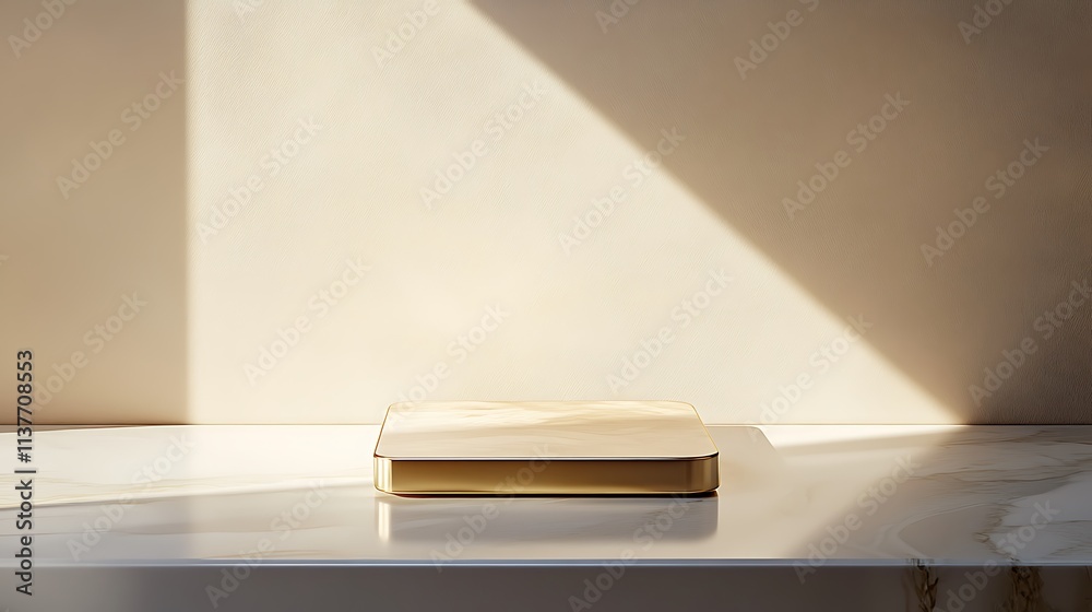 A triangular podium with a brushed steel finish, positioned under soft ambient light, gradient background blending from silver to light blue, futuristic and minimalist, hd quality, A triangular podium with a brushed steel finish, positioned under soft ambient light, gradient background blending from silver to light blue, futuristic and minimalist, hd quality,