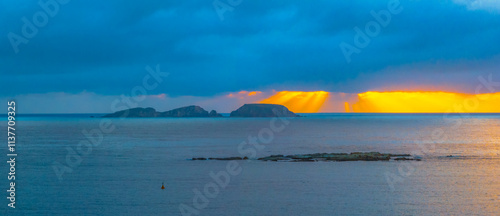 Cloudy Summer Sunrise views at Caseys Beach photo