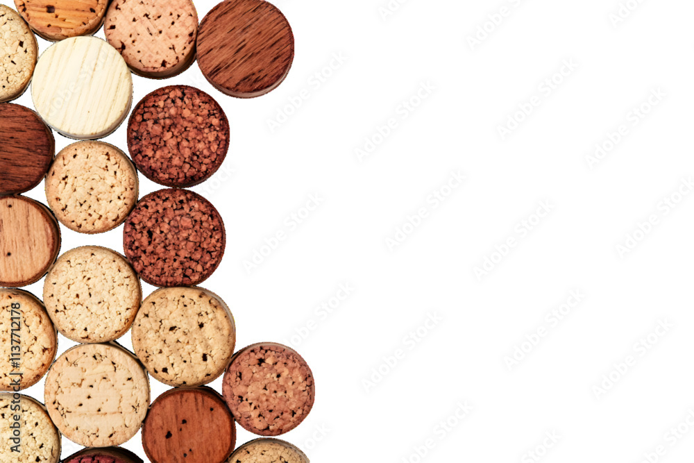 Wine corks isolated on white or transparent background, top view
Wine corks isolated on white or transparent background, top view