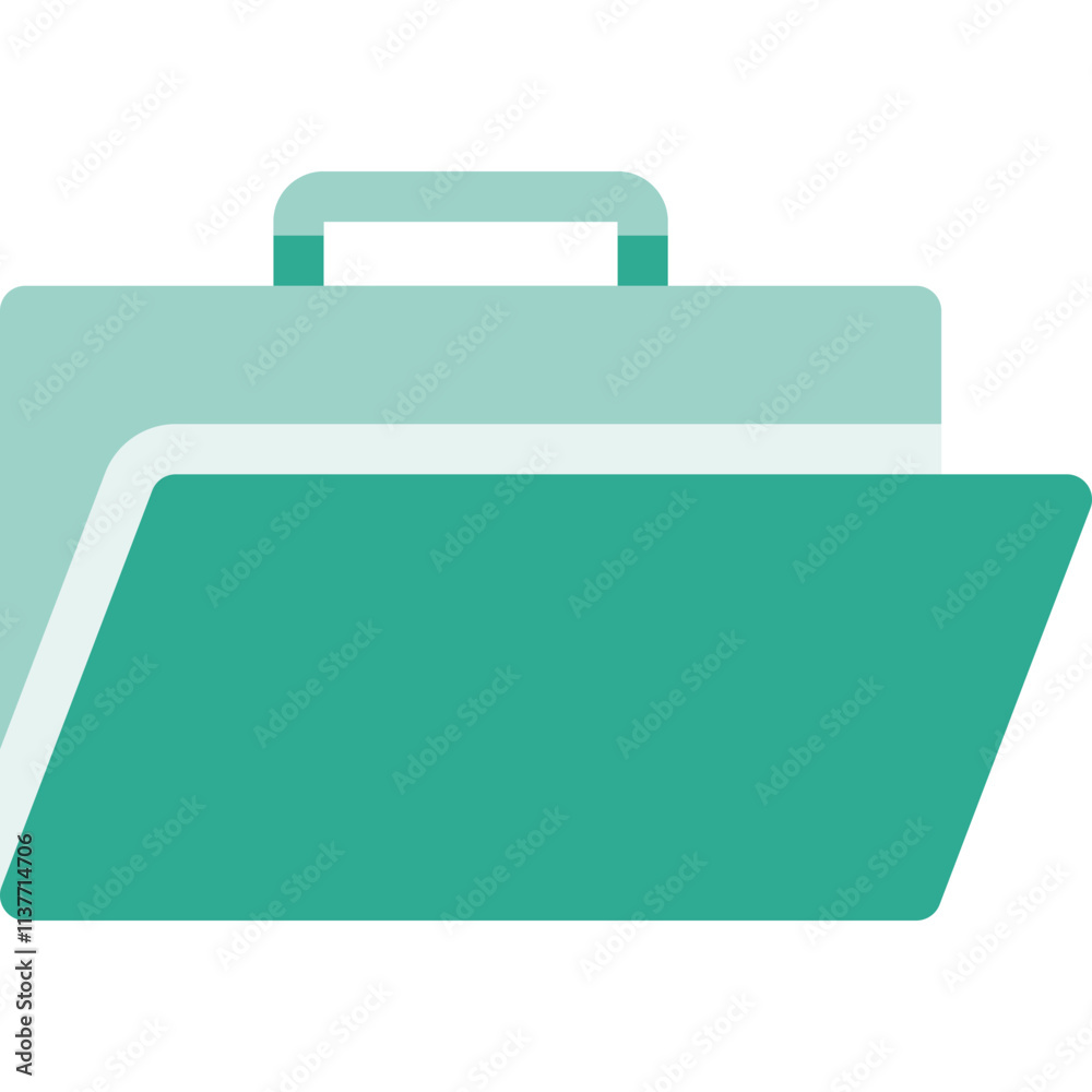 Simple vector icon briefcase, folder, open Simple vector icon briefcase, folder, open
