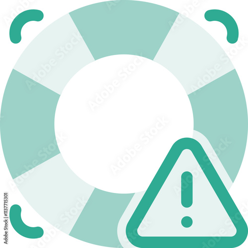 Simple vector icon lifeline, danger