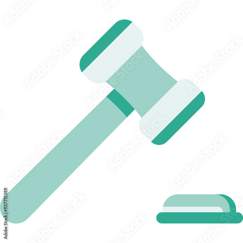 Simple vector icon judicial gavel
