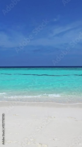 This color of blue sea is only seen in Maldives photo