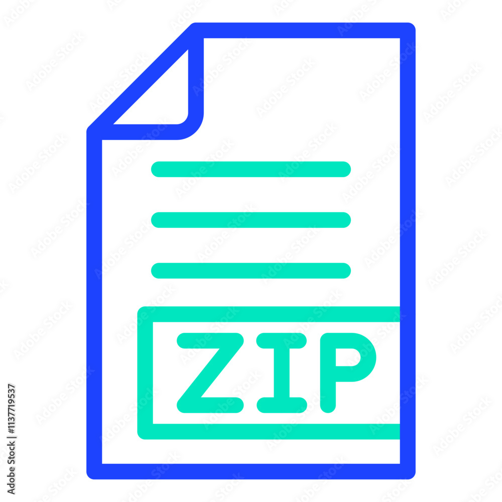 ZIP Vector Icon Design Illustration ZIP Vector Icon Design Illustration