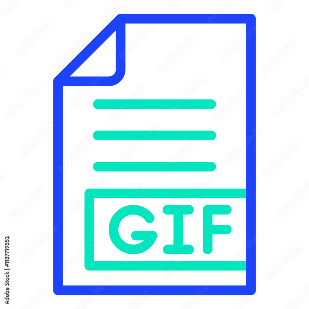 GIF Vector Icon Design Illustration GIF Vector Icon Design Illustration