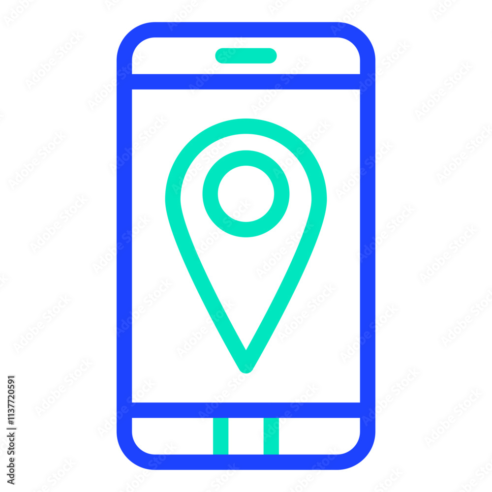 Gps mobile Vector Icon Design Illustration Gps mobile Vector Icon Design Illustration