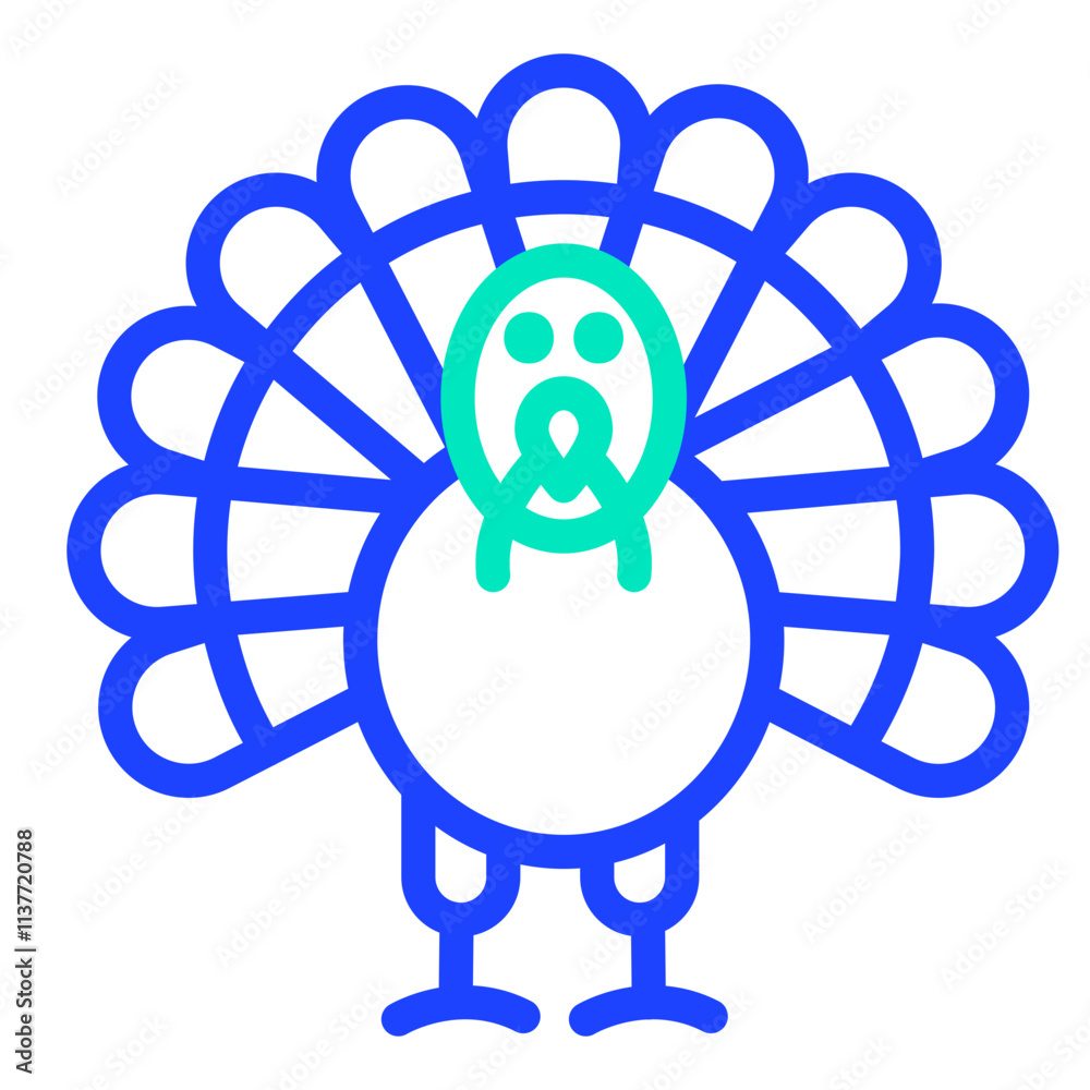 Turkey chicken Vector Icon Design Illustration