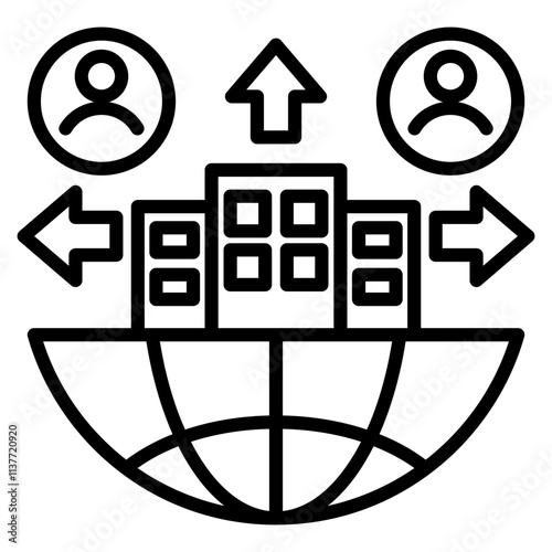 outsourcing single icon