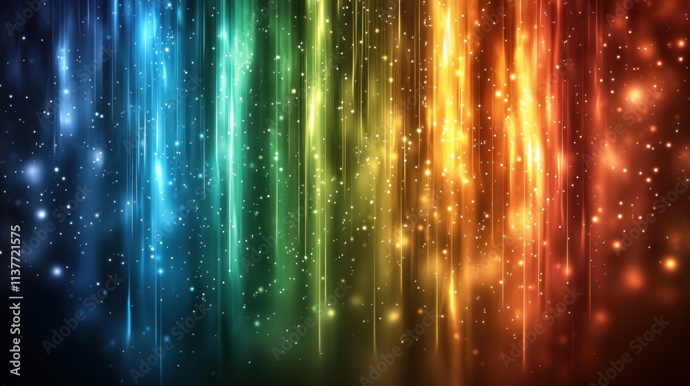 A captivating background featuring a vertical arrangement of multicolored lights, seamlessly blending hues of red, blue, green, and yellow in a mesmerizing display of vibrant energy. A captivating background featuring a vertical arrangement of multicolored lights, seamlessly blending hues of red, blue, green, and yellow in a mesmerizing display of vibrant energy.
