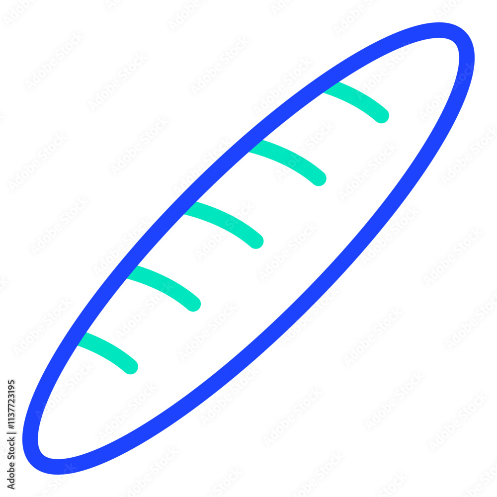 Baguette Vector Icon Design Illustration Baguette Vector Icon Design Illustration