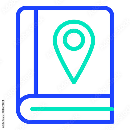 Free Download Book map Vector Icon Design Illustration - GFXLoad