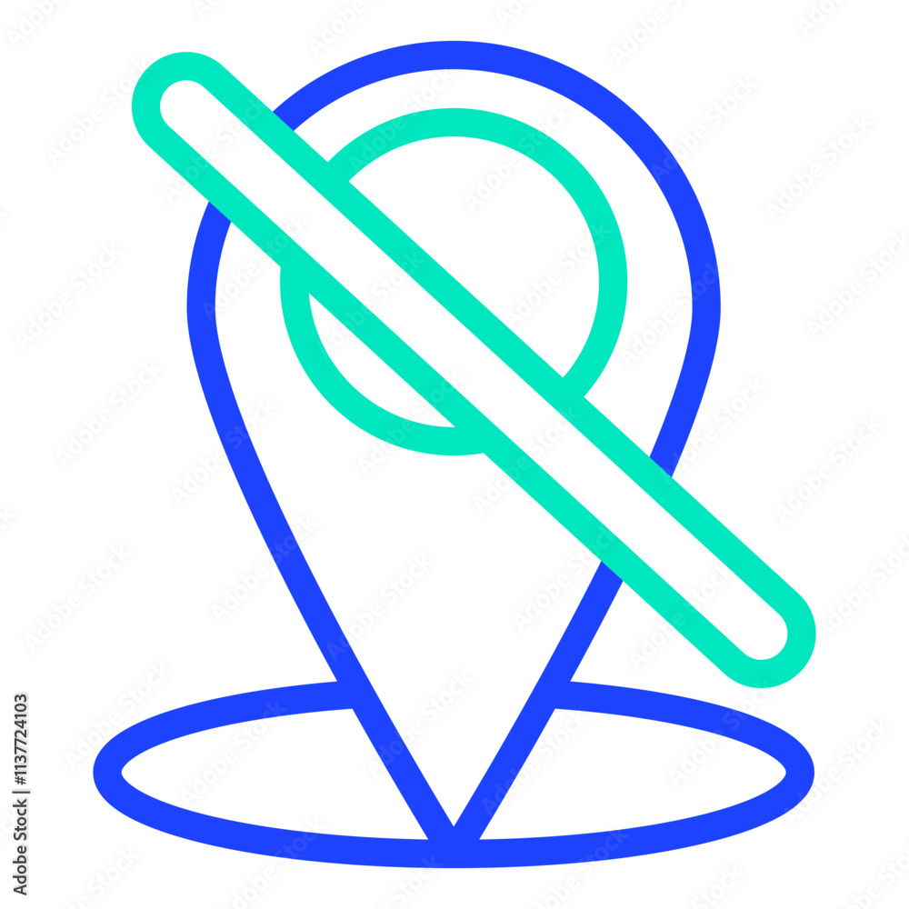 Location off Vector Icon Design Illustration Location off Vector Icon Design Illustration