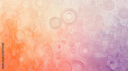 Abstract Orange Purple Circular Pattern Design