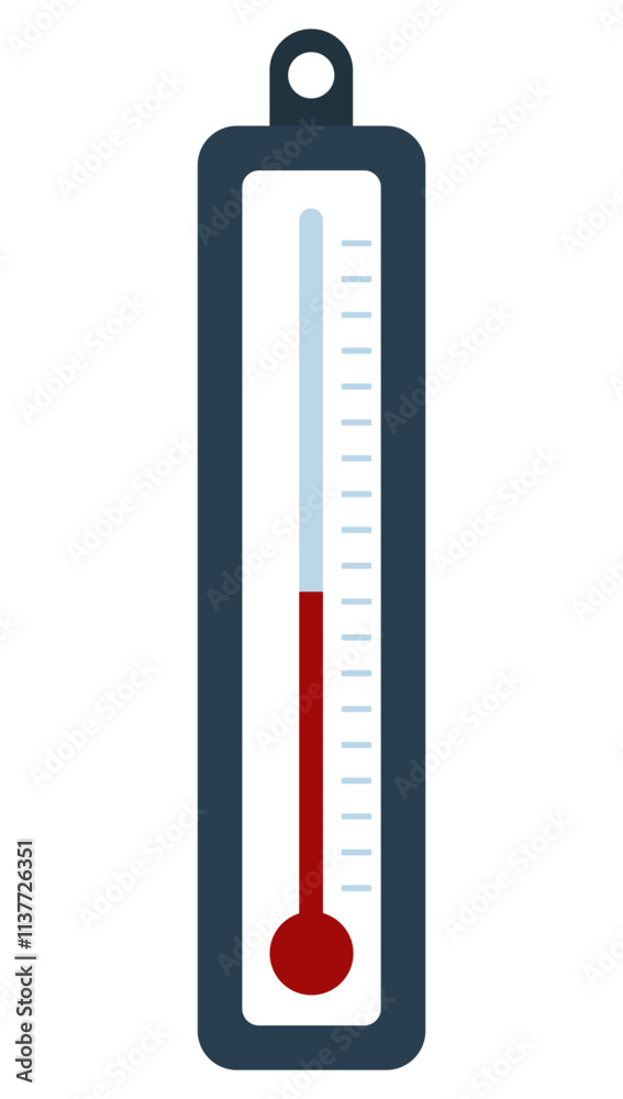 Thermometer flat icon vector isolated on white background. Thermometer flat icon vector isolated on white background.