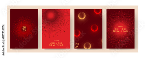 Chinese New Year 2025 vector illustration for cover, poster and sale banner. 