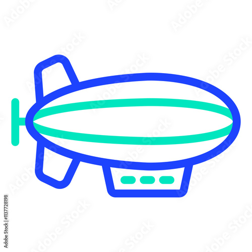 Zeppelin Vector Icon Design Illustration