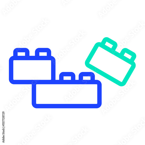 Plastic blocks Vector Icon Design Illustration