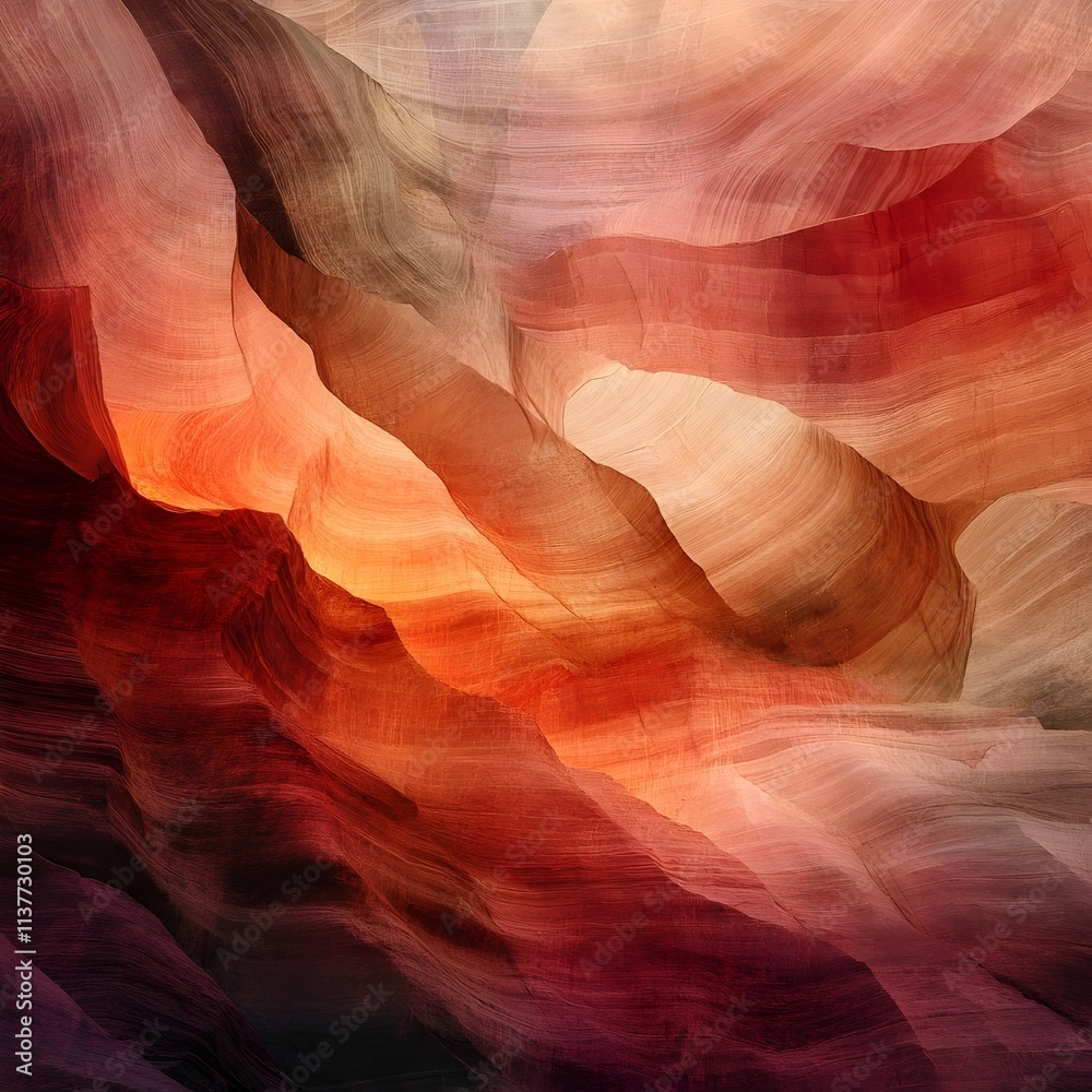 A photo of a majestic canyon illuminated by soft morning light, with layered rock formations in shades of red and orange. A photo of a majestic canyon illuminated by soft morning light, with layered rock formations in shades of red and orange.