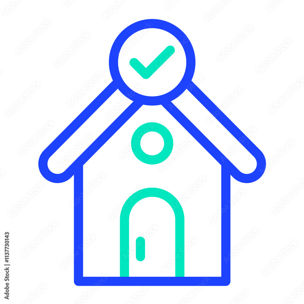Verified house Vector Icon Design Illustration Verified house Vector Icon Design Illustration