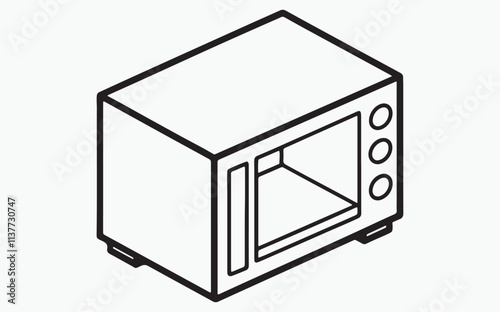 Microwave line icon