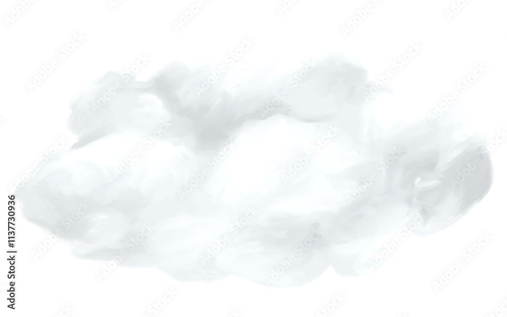 Naklejka premium Cloud png sticker, weather graphic, transparent background