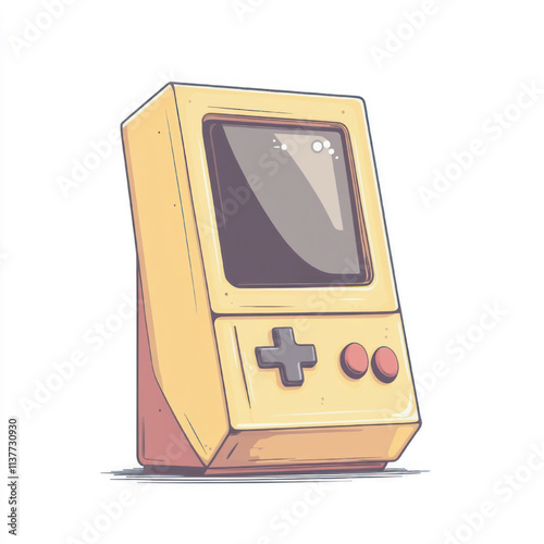 side view of a minimalist stick console game