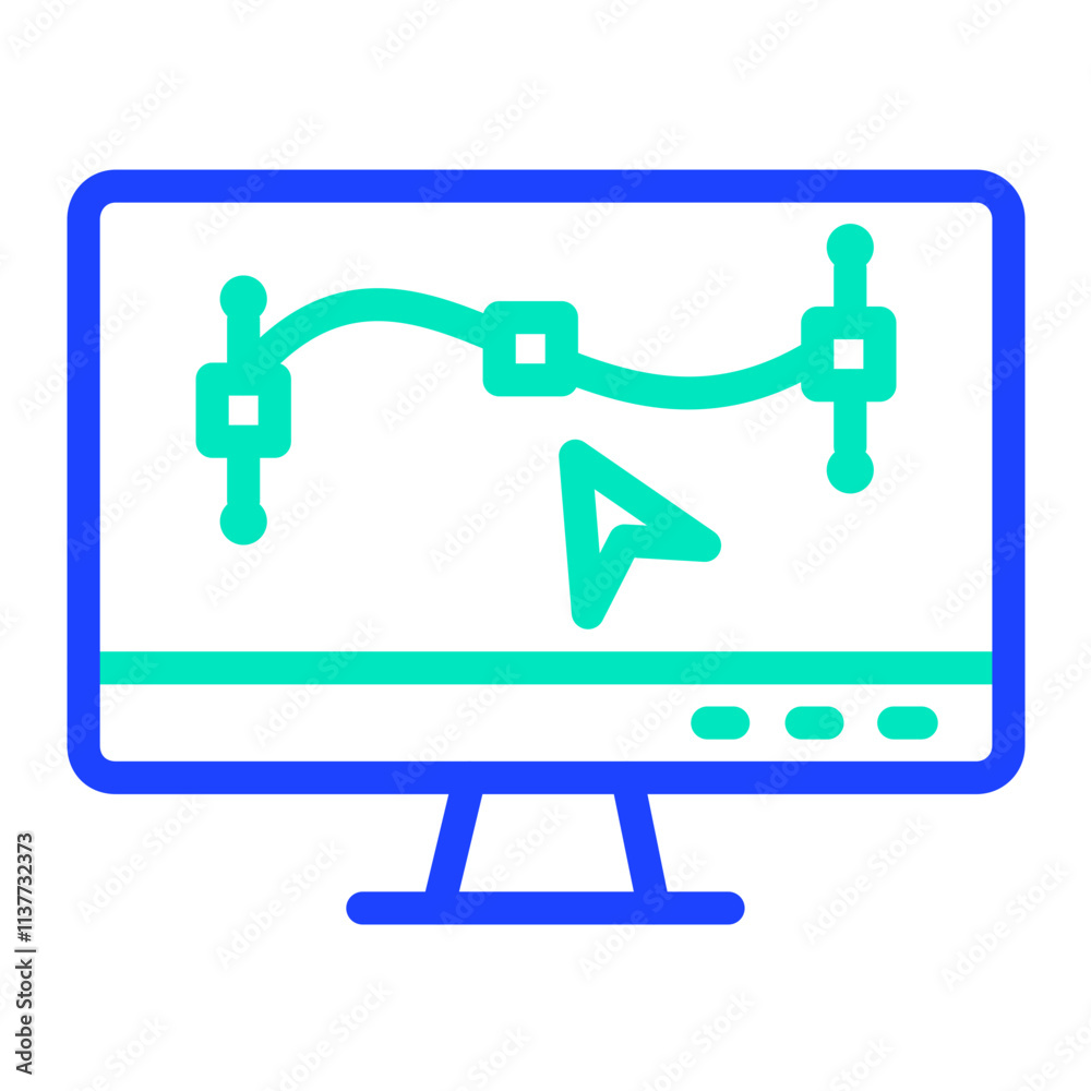 Monitor Vector Icon Design Illustration Monitor Vector Icon Design Illustration