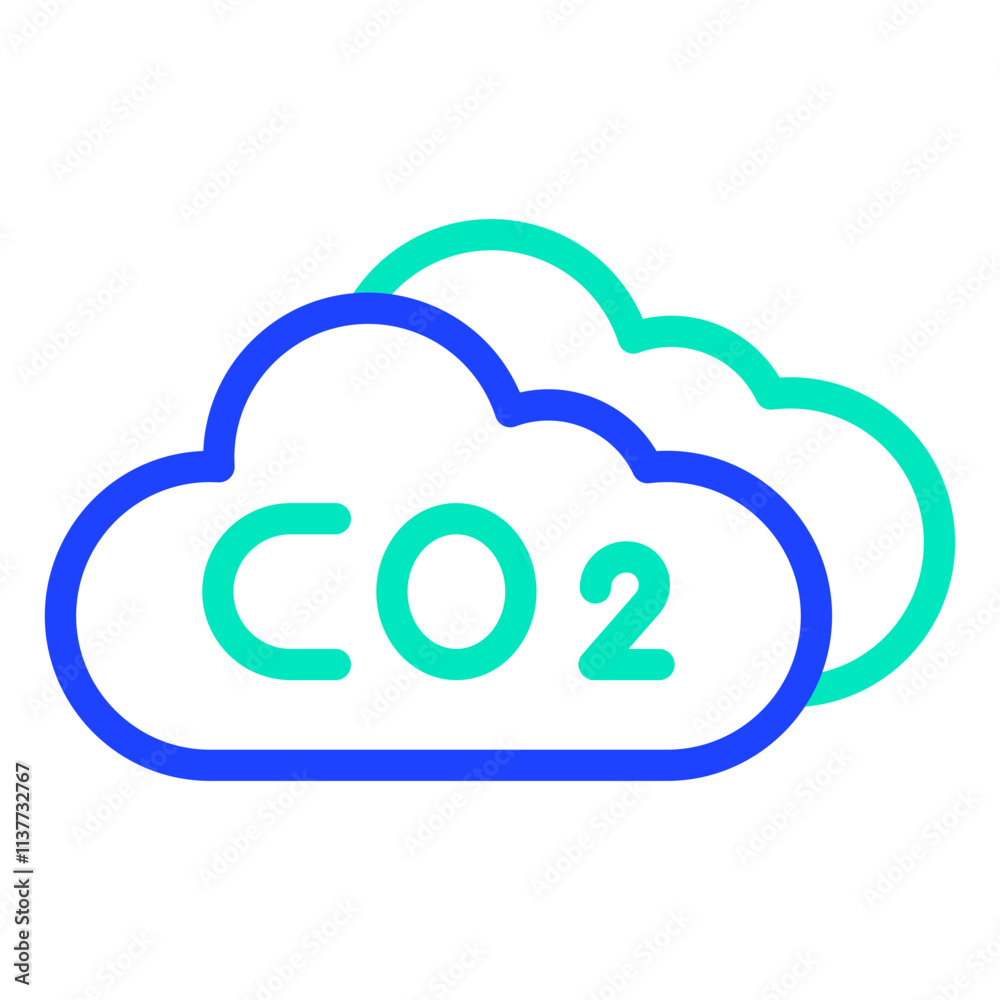Co2 cloud Vector Icon Design Illustration Co2 cloud Vector Icon Design Illustration