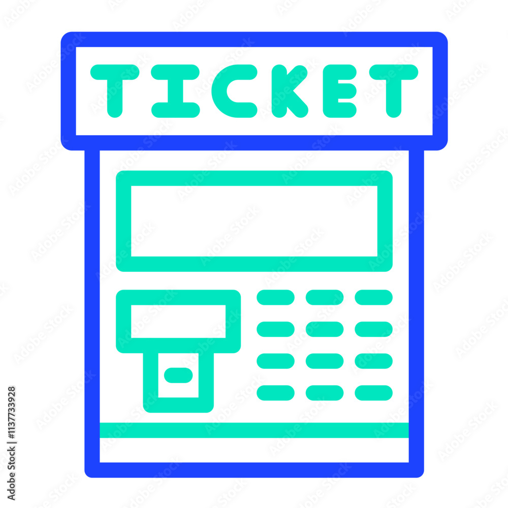 Ticket machine Vector Icon Design Illustration Ticket machine Vector Icon Design Illustration