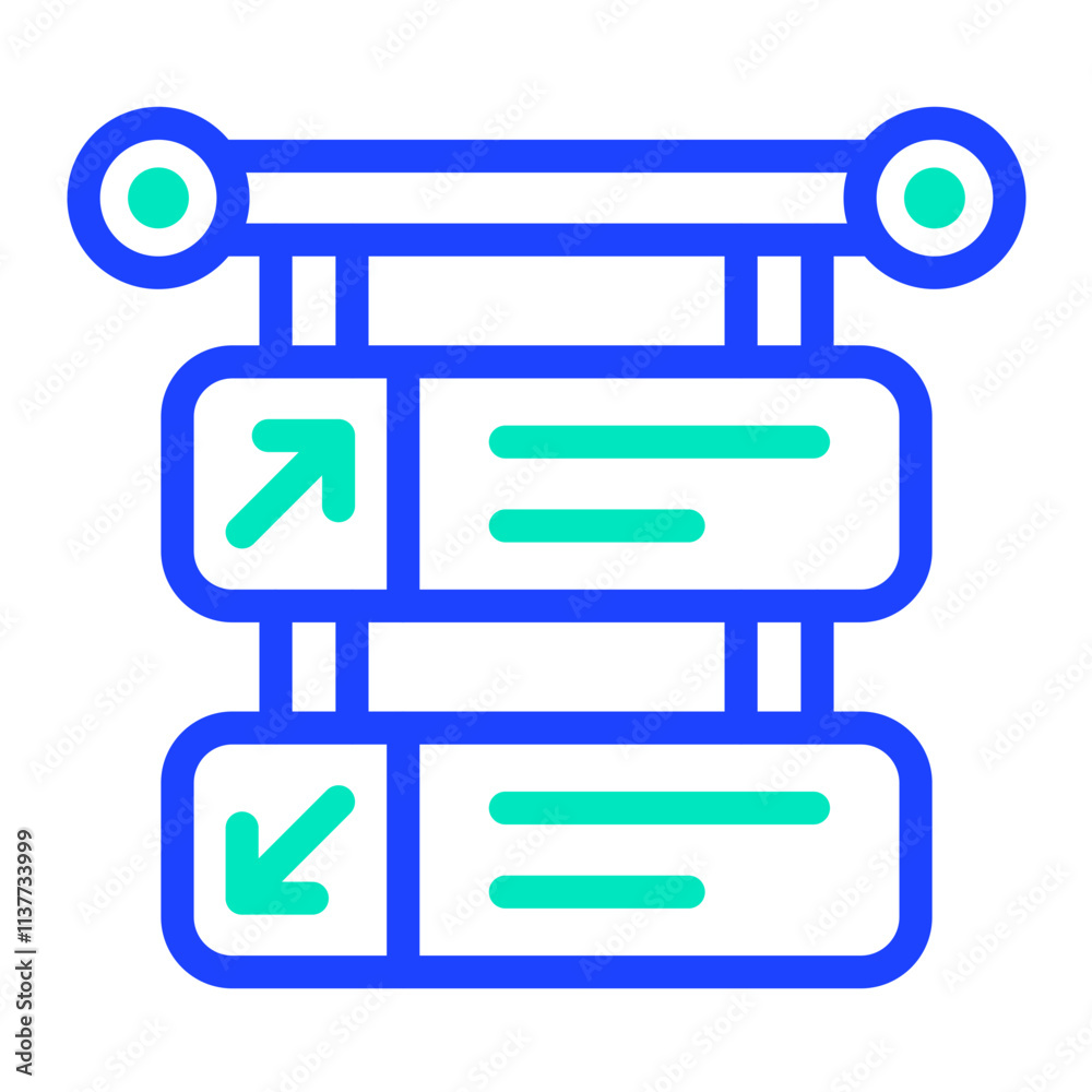 Directional sign Vector Icon Design Illustration Directional sign Vector Icon Design Illustration