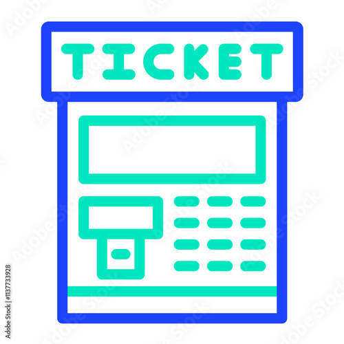 Ticket machine Vector Icon Design Illustration