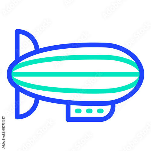 Blimp Vector Icon Design Illustration