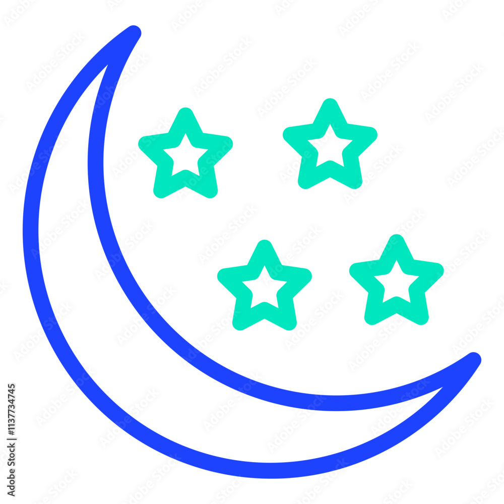Half moon Vector Icon Design Illustration Half moon Vector Icon Design Illustration