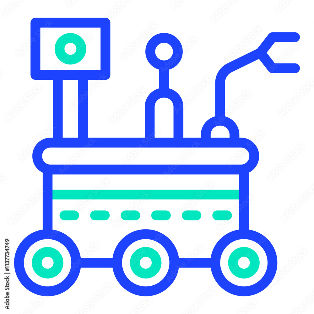 Mars rover Vector Icon Design Illustration