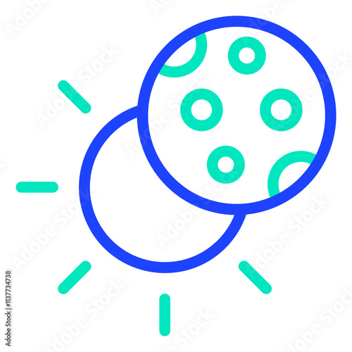Eclipse Vector Icon Design Illustration